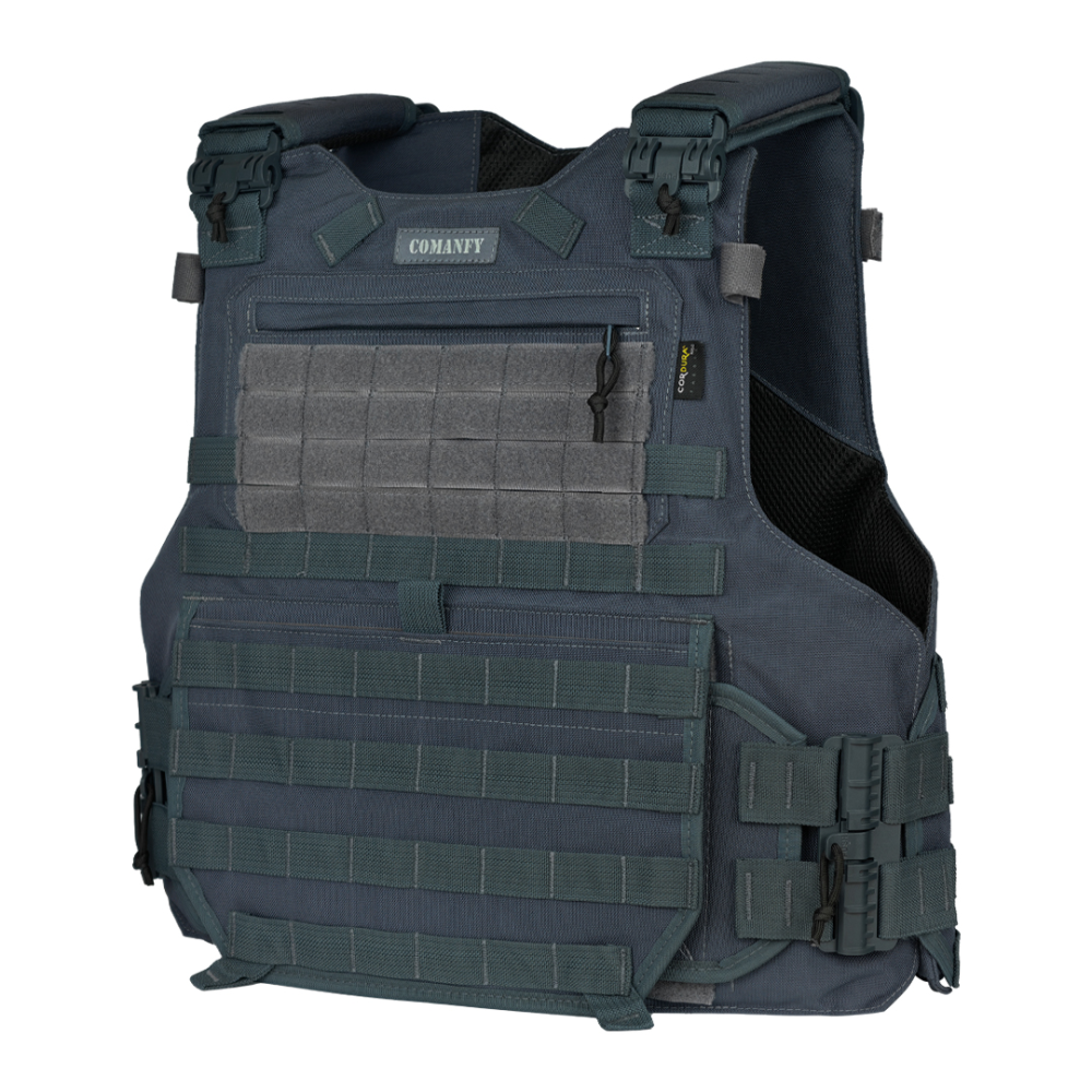 CAPA DE COLETE COMANFY® ARMOR IIIA - CINZA BANDEIRANTE PMESP
