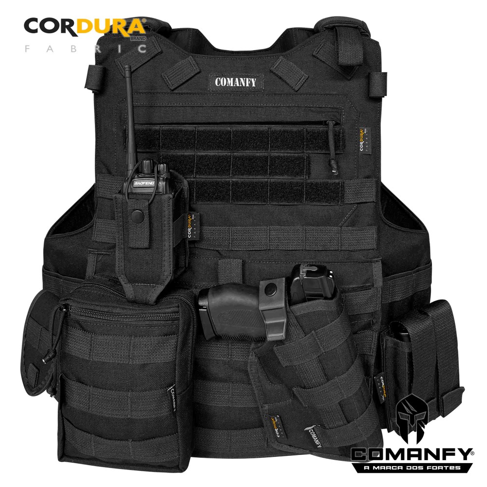 COMBO Nº1 CAPA DE COLETE COMANFY PREDADOR G5 III-A EM CORDURA® 1000D