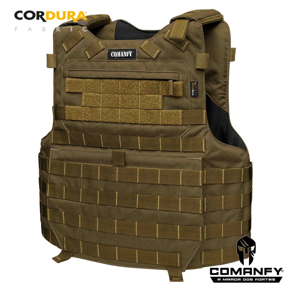 CAPA DE COLETE COMANFY PREDADOR G5 III-A EM CORDURA® 1000D - COYOTE