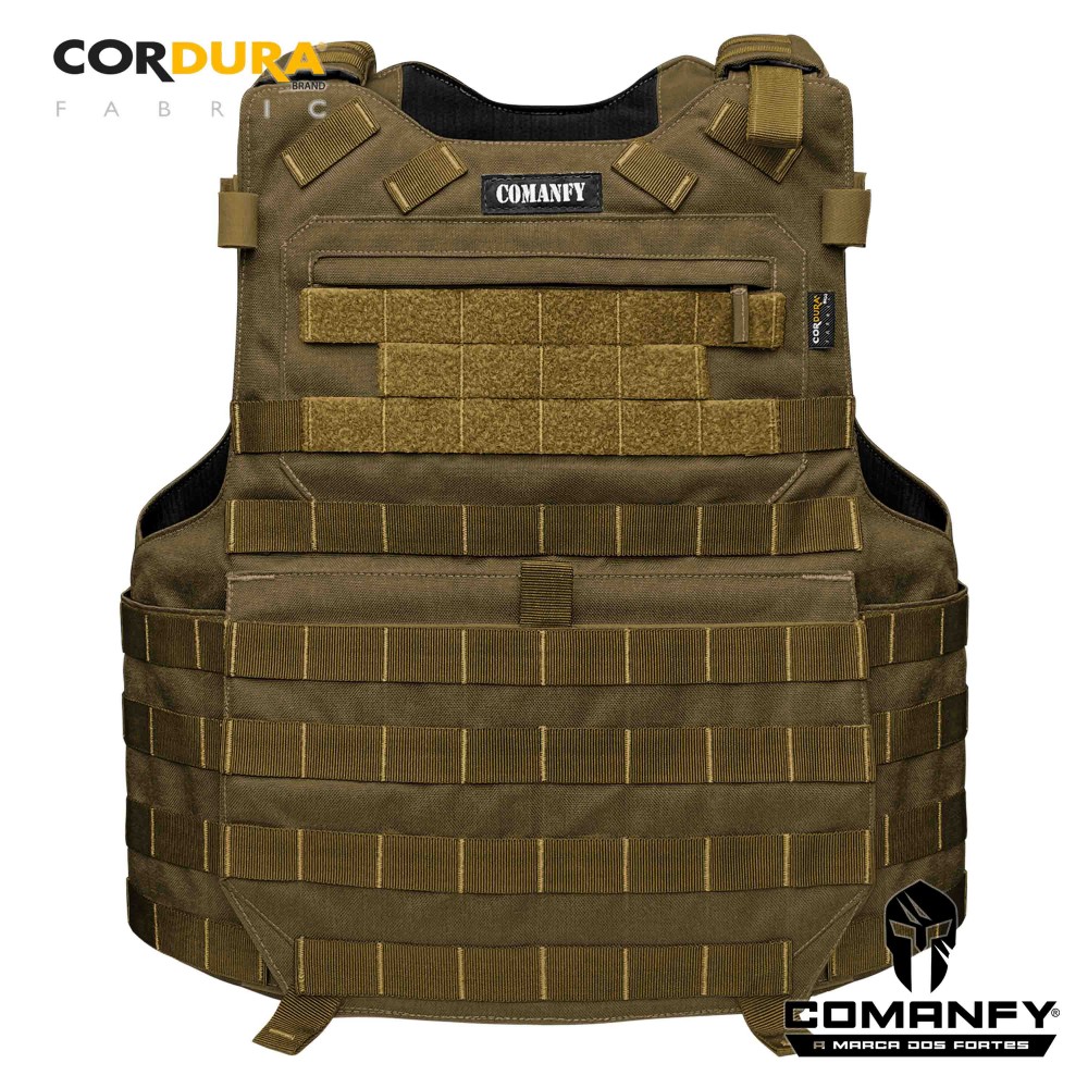 CAPA DE COLETE COMANFY PREDADOR G5 III-A EM CORDURA® 1000D - COYOTE