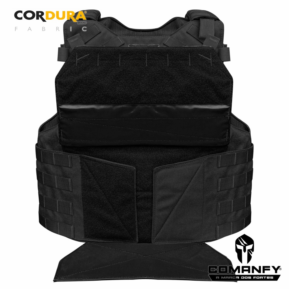 CAPA DE COLETE COMANFY PREDADOR G5 III-A EM CORDURA® 1000D - PRETO