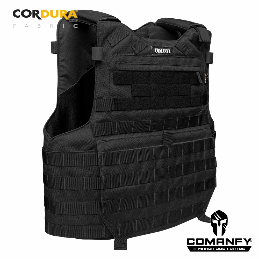 CAPA DE COLETE COMANFY PREDADOR G5 III-A EM CORDURA® 1000D - PRETO