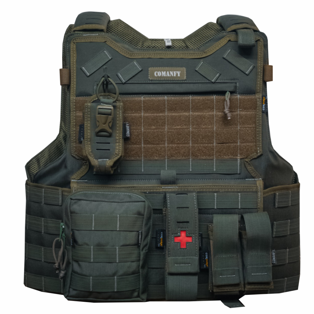 COLETE TÁTICO COMANFY® G6 IIIA COMBO - VERDE MILITAR 4 MÓDULOS COLETE TÁTICO COMANFY® G6 IIIA COMBO - VERDE MILITAR 4 MÓDULOS