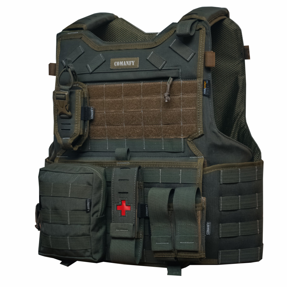 COLETE TÁTICO COMANFY® G6 IIIA COMBO - VERDE MILITAR 4 MÓDULOS COLETE TÁTICO COMANFY® G6 IIIA COMBO - VERDE MILITAR 4 MÓDULOS
