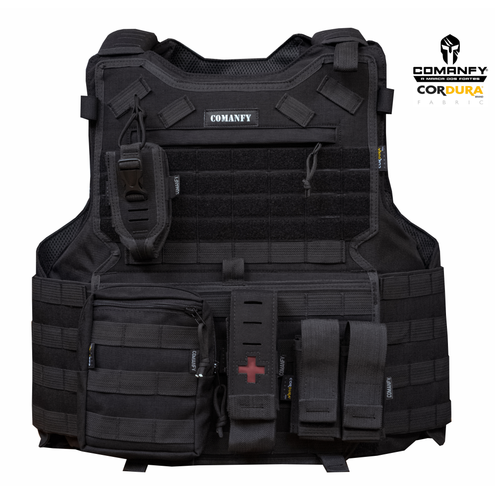 COLETE TÁTICO COMANFY® G6 IIIA COMBO - PRETO (4 MÓDULOS) COLETE TÁTICO COMANFY® G6 IIIA COMBO - PRETO (4 MÓDULOS)