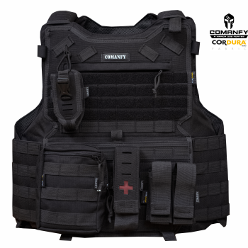 CAPA DE COLETE COMANFY® G6 IIIA - PRETO ( 4 MÓDULOS)