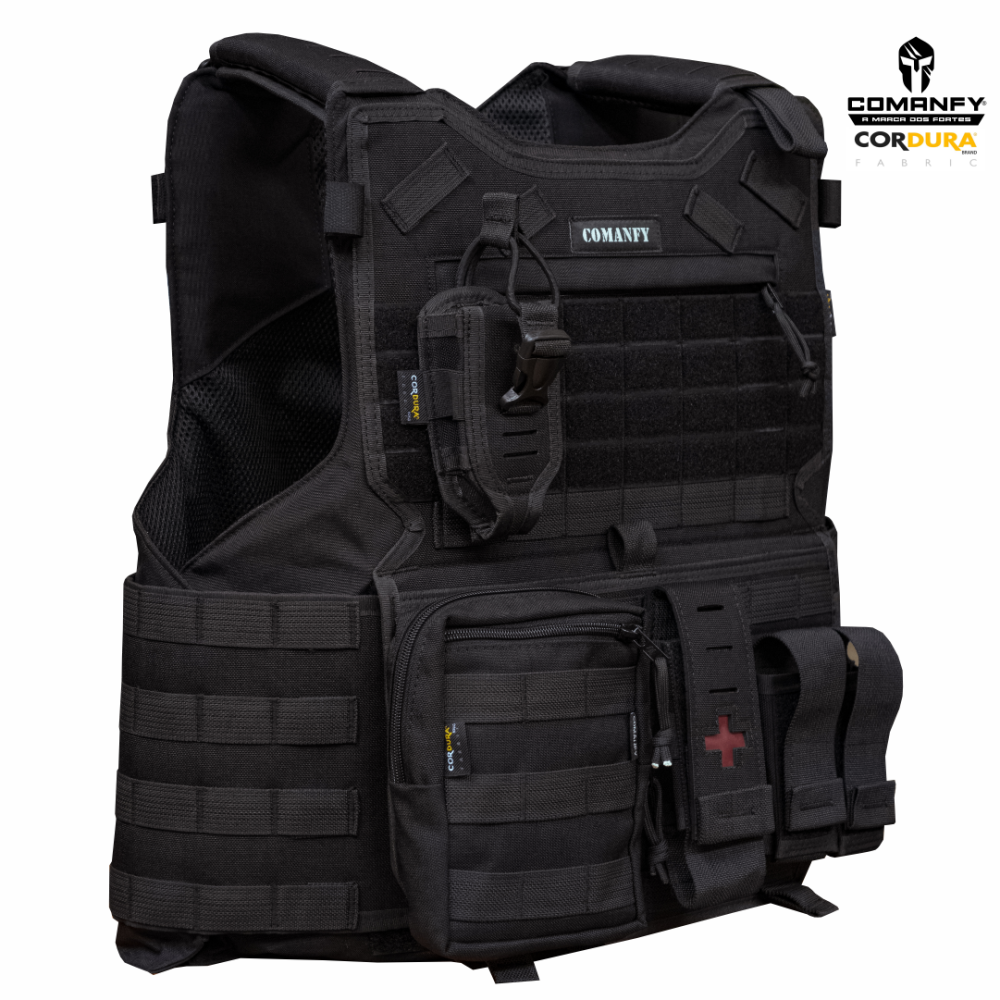 COLETE TÁTICO COMANFY® G6 IIIA COMBO - PRETO (4 MÓDULOS) COLETE TÁTICO COMANFY® G6 IIIA COMBO - PRETO (4 MÓDULOS)