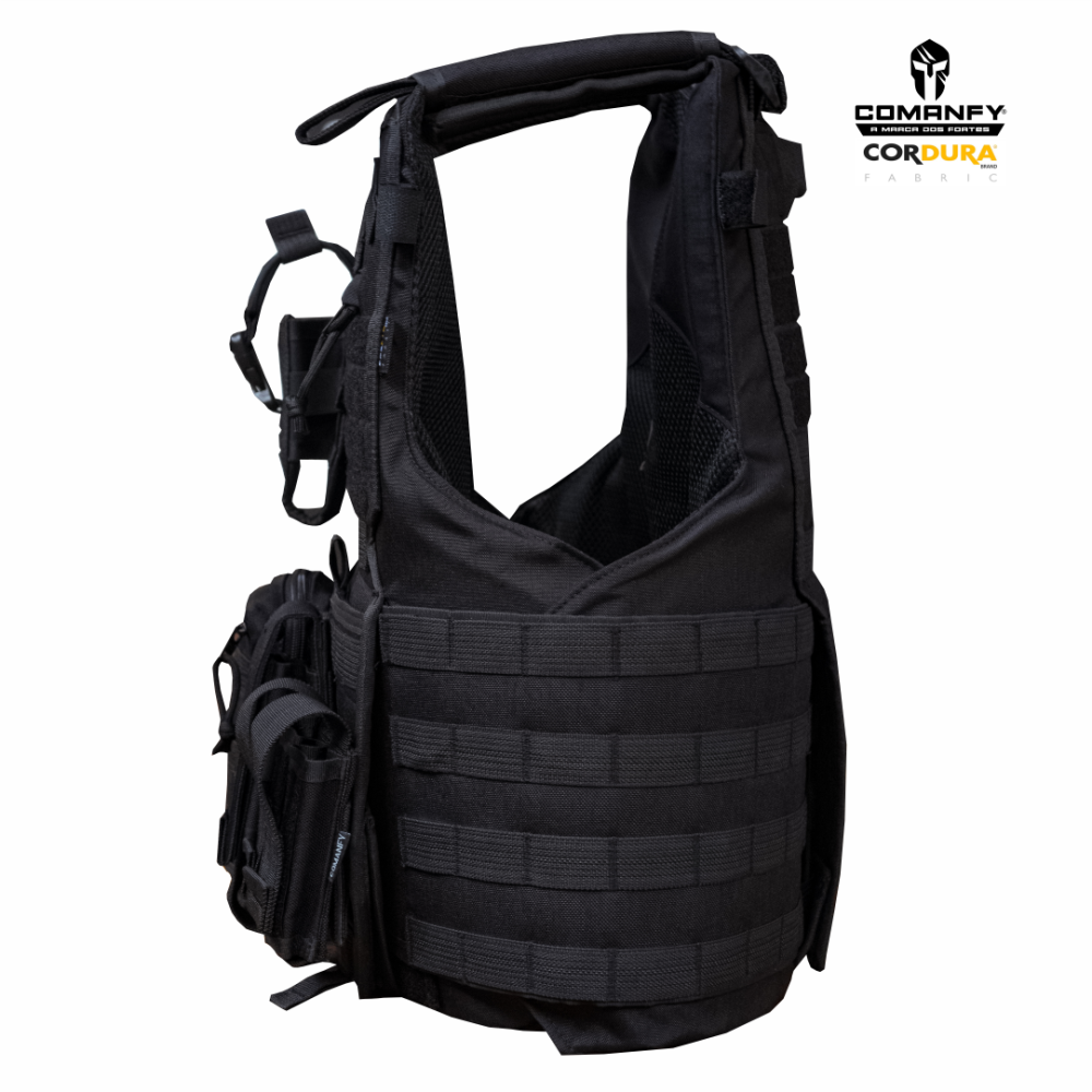 COLETE TÁTICO COMANFY® G6 IIIA COMBO - PRETO (4 MÓDULOS) COLETE TÁTICO COMANFY® G6 IIIA COMBO - PRETO (4 MÓDULOS)