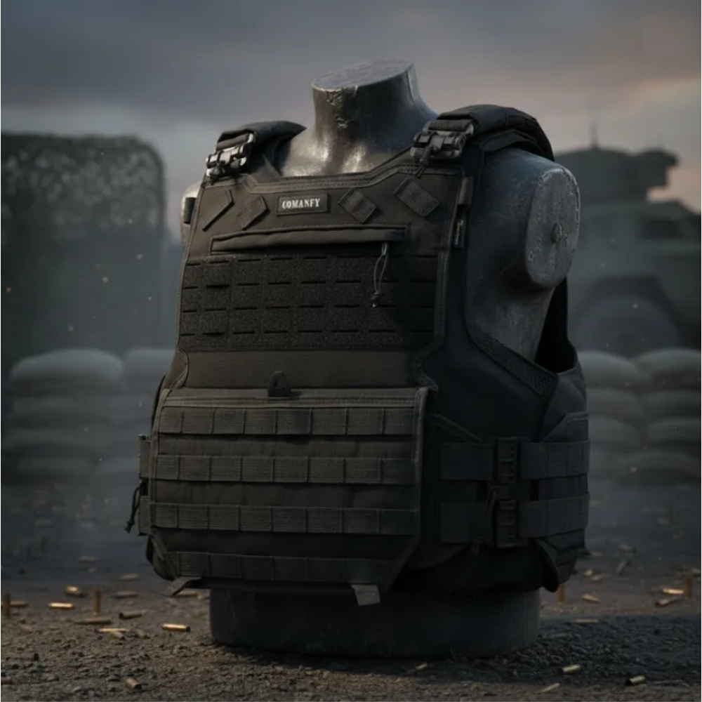 COLETE TÁTICO COMANFY® COMBAT IIIA - PRETO 