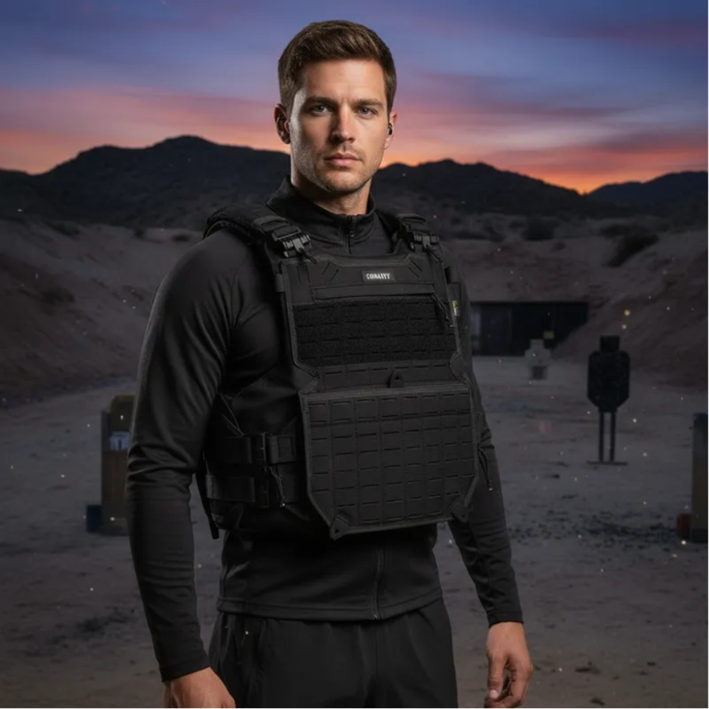 CAPA DE COLETE COMANFY® GLADIADOR IIIA LASER CUT - PRETO CAPA DE COLETE COMANFY® GLADIADOR IIIA LASER CUT - PRETO