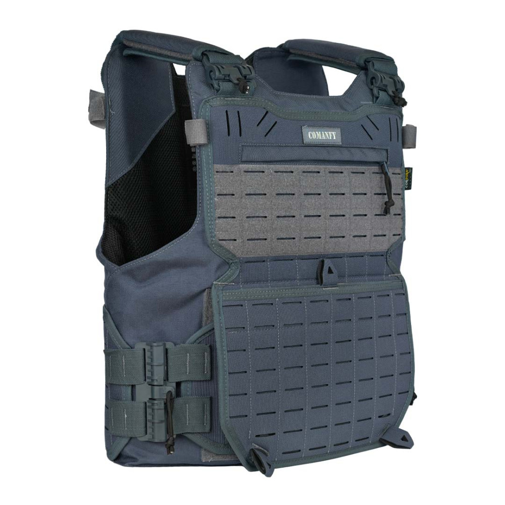 CAPA DE COLETE COMANFY® GLADIADOR IIIA LASER CUT - CINZA BANDEIRANTE PMESP CAPA DE COLETE COMANFY® GLADIADOR IIIA LASER CUT - CINZA BANDEIRANTE PMESP