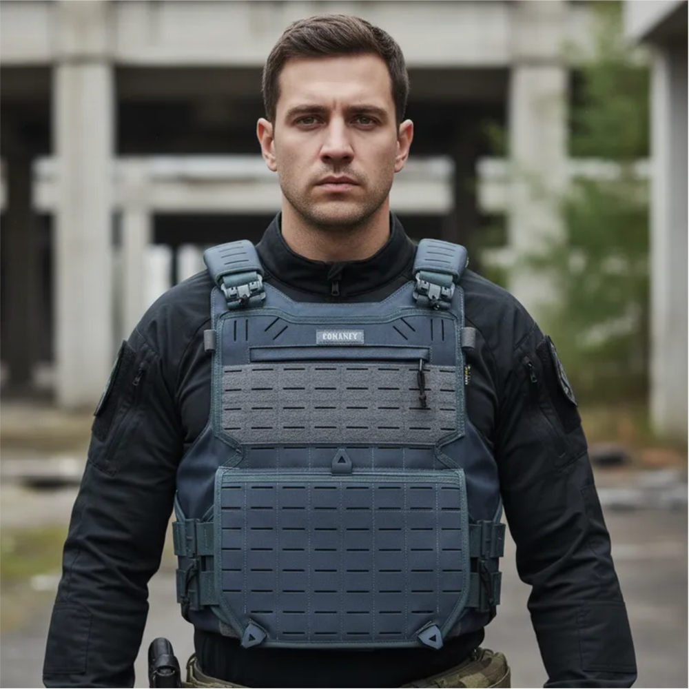 CAPA DE COLETE COMANFY® GLADIADOR IIIA LASER CUT - CINZA BANDEIRANTE PMESP CAPA DE COLETE COMANFY® GLADIADOR IIIA LASER CUT - CINZA BANDEIRANTE PMESP