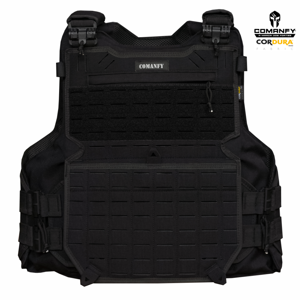 COLETE TÁTICO COMANFY® GLADIADOR IIIA LASER CUT - PRETO 
