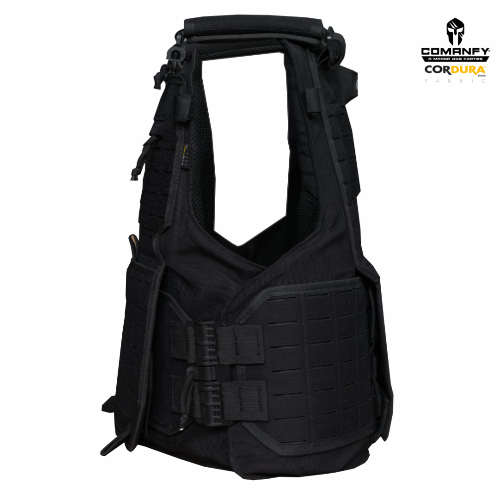 COLETE TÁTICO COMANFY® GLADIADOR IIIA LASER CUT - PRETO 
