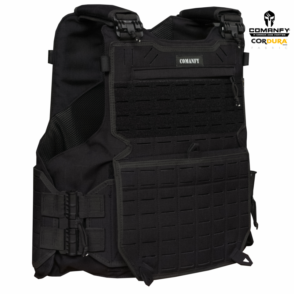 COLETE TÁTICO COMANFY® GLADIADOR IIIA LASER CUT - PRETO 