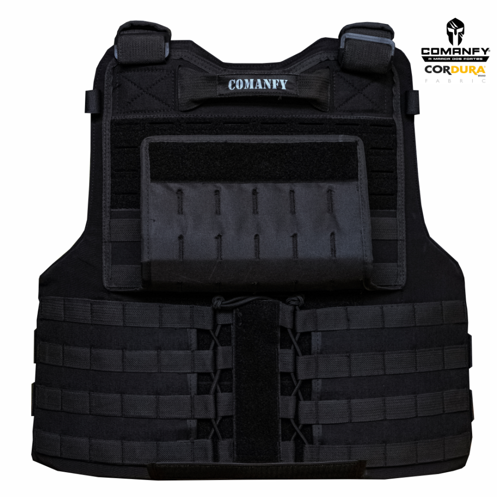 COLETE TÁTICO COMANFY® GLADIADOR IIIA LASER CUT - PRETO 