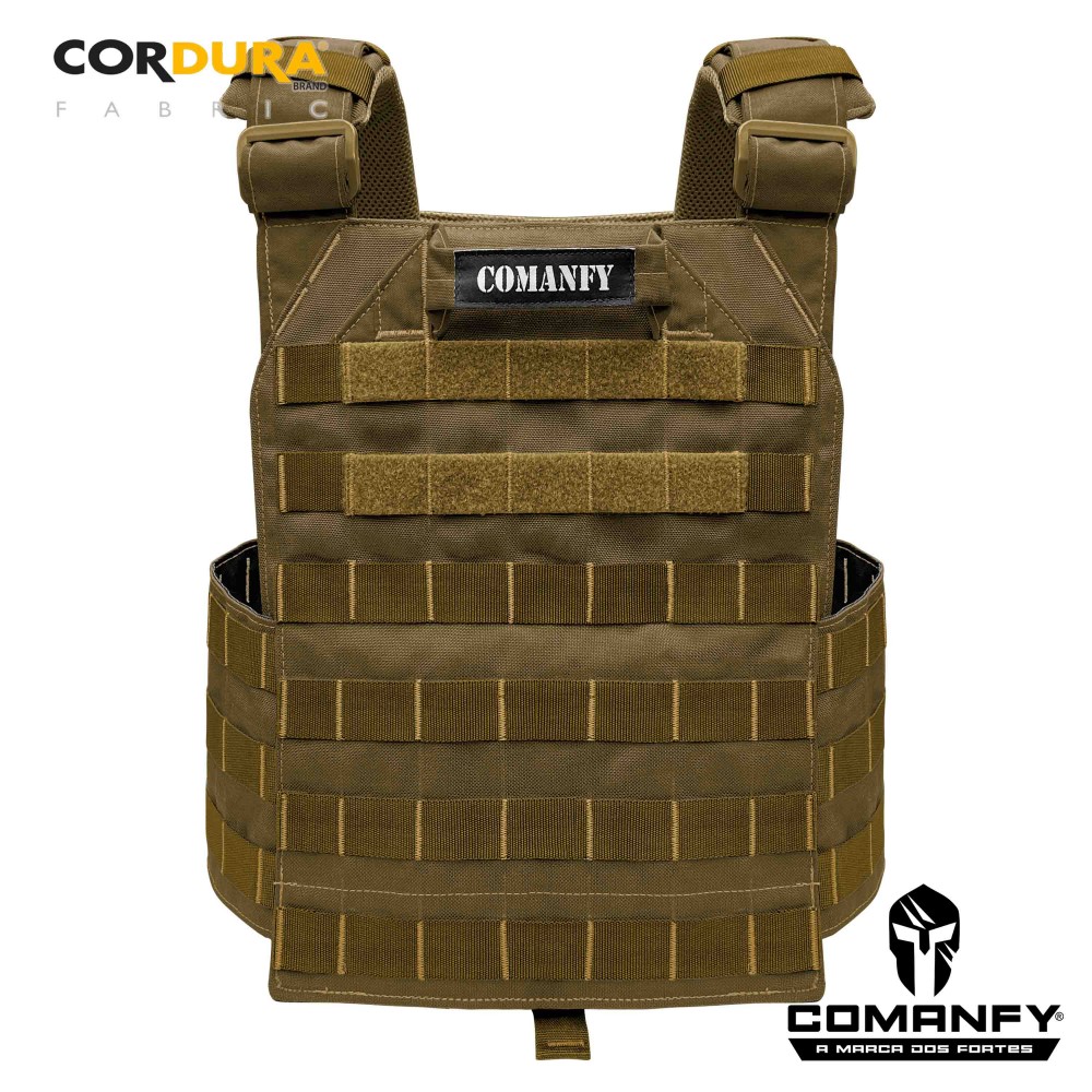 CAPA DE COLETE COMANFY PLATE CARRIER EM CORDURA® 1000D - COYOTE