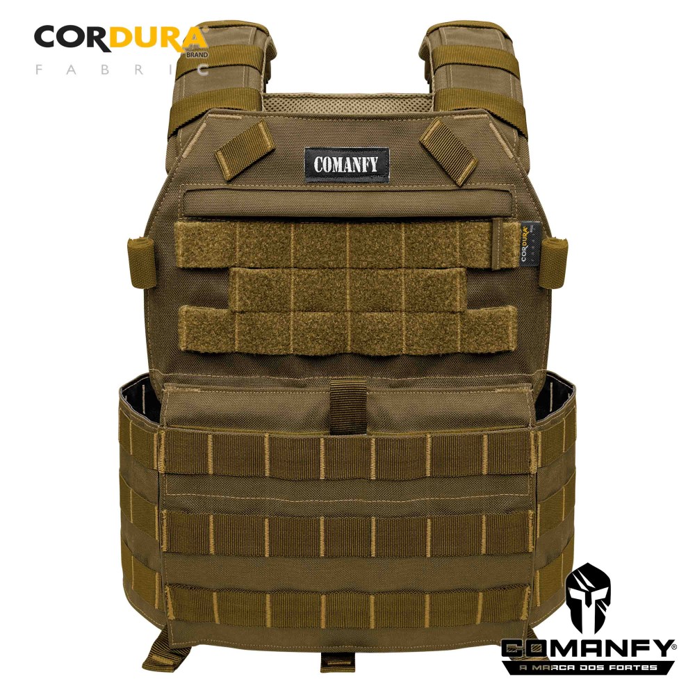 CAPA DE COLETE COMANFY PLATE CARRIER EM CORDURA® 1000D - COYOTE