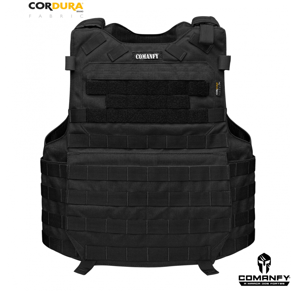 CAPA DE COLETE COMANFY WARRIOR PMMG EM CORDURA® 1000D - PRETO