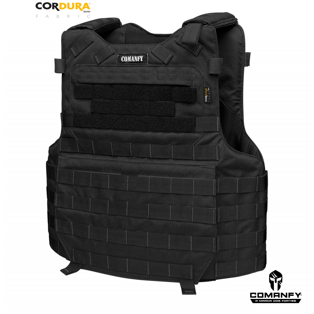 CAPA DE COLETE COMANFY WARRIOR PMMG EM CORDURA® 1000D - PRETO