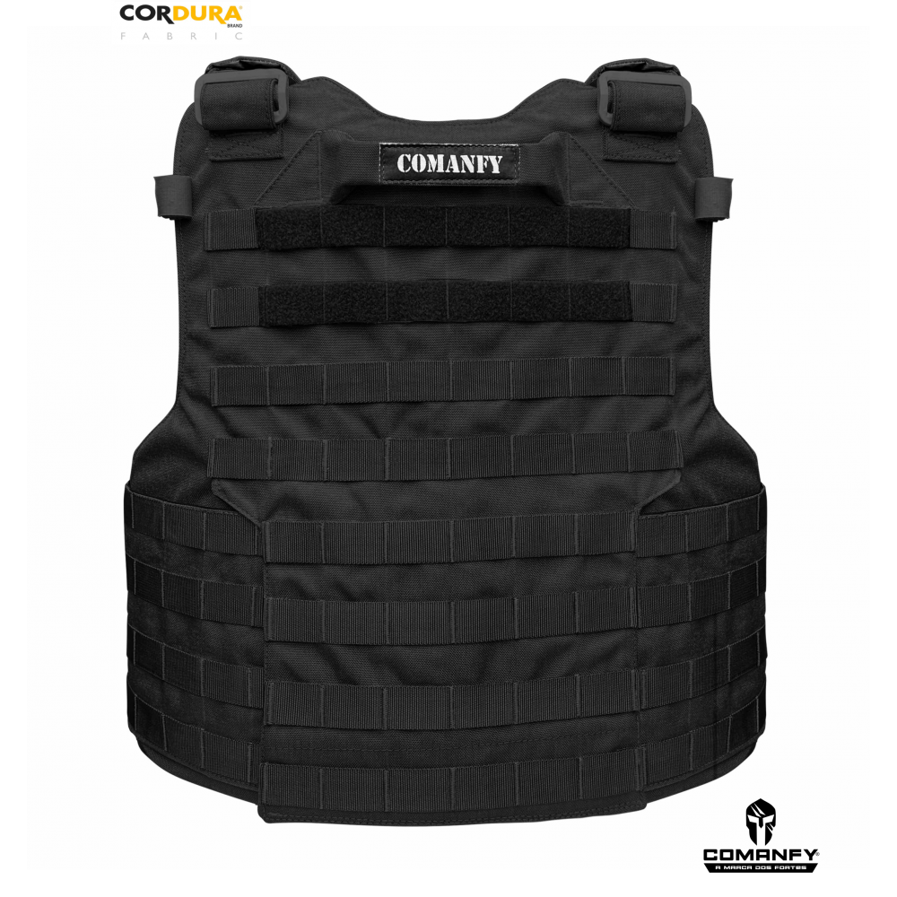 CAPA DE COLETE COMANFY WARRIOR PMMG EM CORDURA® 1000D - PRETO