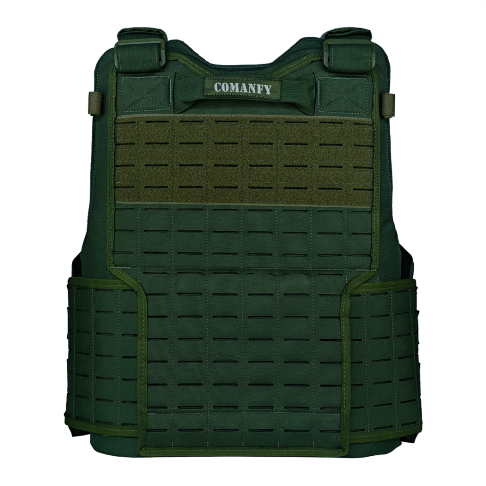 COLETE TÁTICO COMANFY® SPARTA LASER CUT - VERDE MILITAR (4 MÓDULOS)