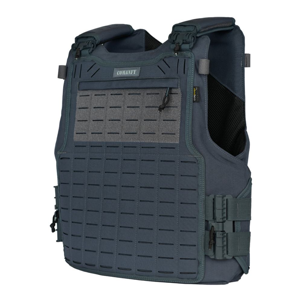 CAPA DE COLETE COMANFY® SPARTA LASER CUT - CINZA BANDEIRANTE PMESP CAPA DE COLETE COMANFY® SPARTA LASER CUT - CINZA BANDEIRANTE PMESP