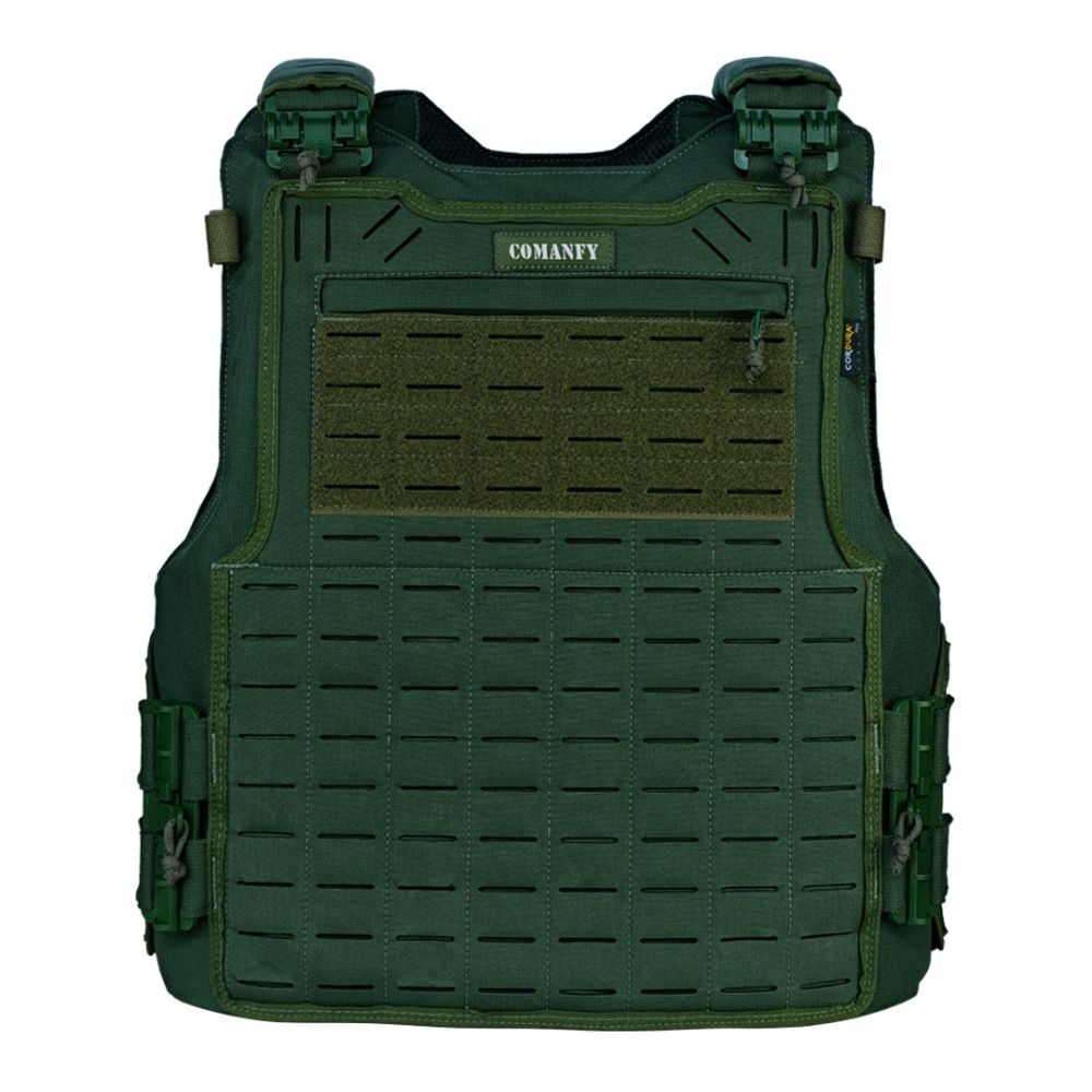COLETE TÁTICO COMANFY® SPARTA LASER CUT - VERDE MILITAR
