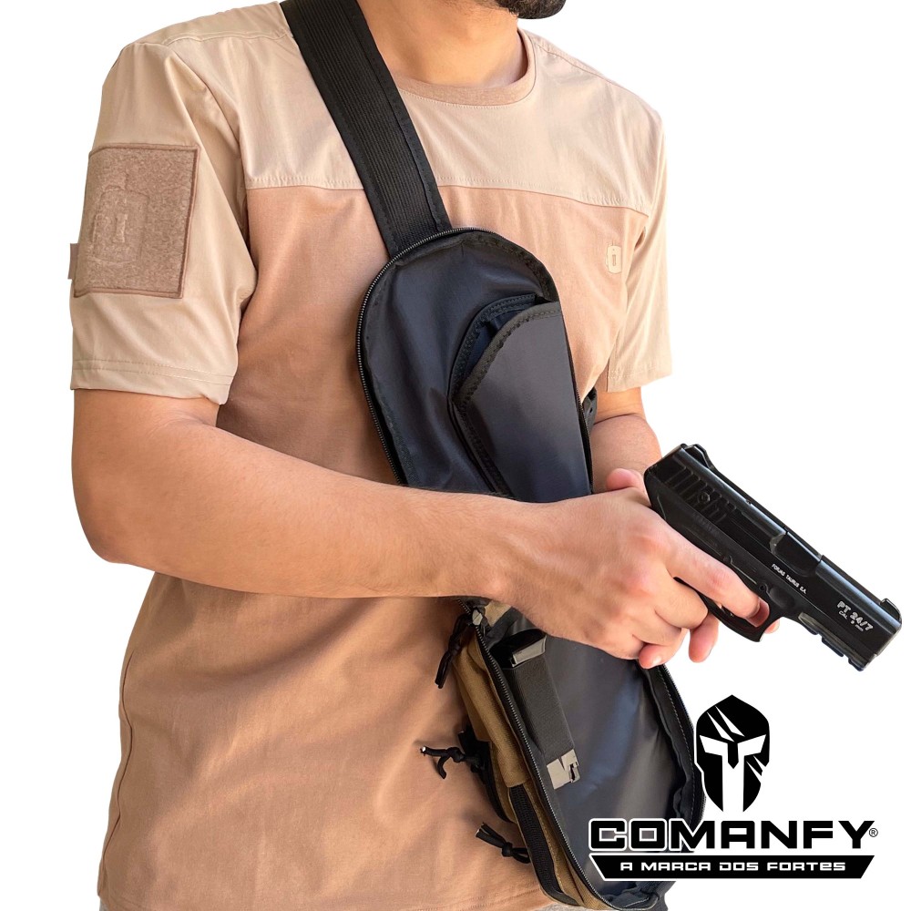 BOLSA COMANFY TRANSVERSAL SAQUE RÁPIDO EM CORDURA® 1000D - COYOTE