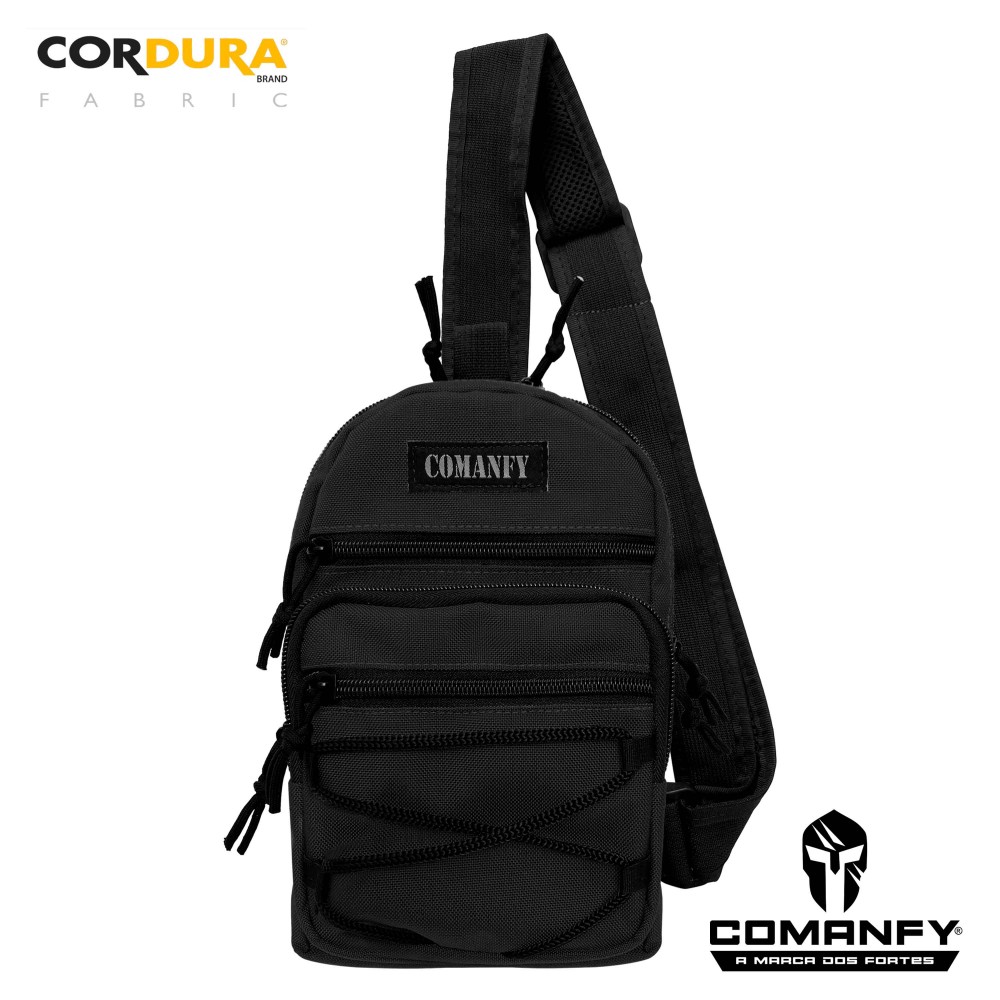 BOLSA COMANFY TRANSVERSAL SAQUE RÁPIDO EM CORDURA® 1000D - PRETO