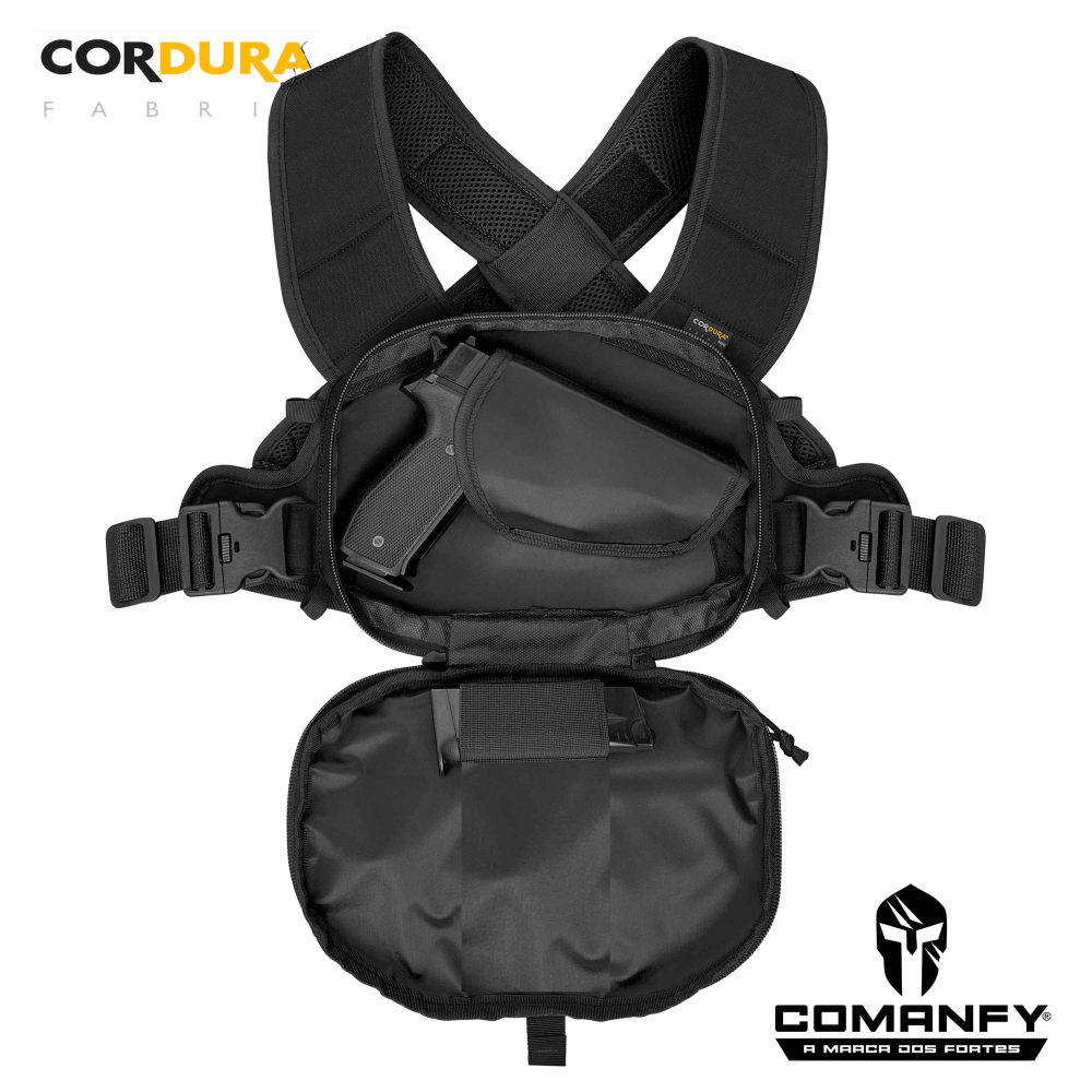 BOLSA DE PEITO COMANFY® BLACK SAQUE RÁPIDO - PRETO