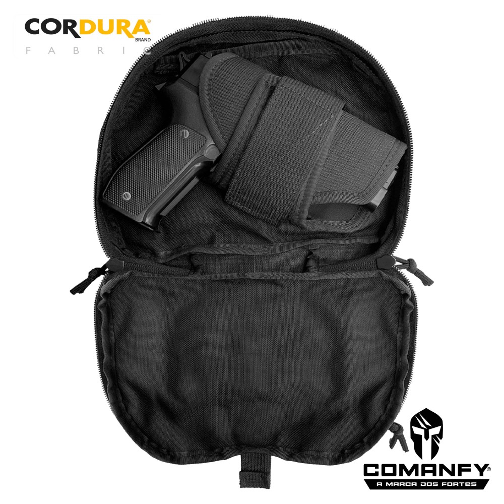 BOLSO HORIZONTAL COM COLDRE SAQUE RÁPIDO  EM CORDURA® 1000D