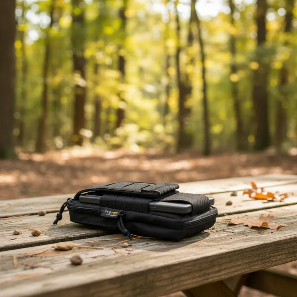 BOLSO COM PORTA CELULAR MULTI MISSÃO - PRETO