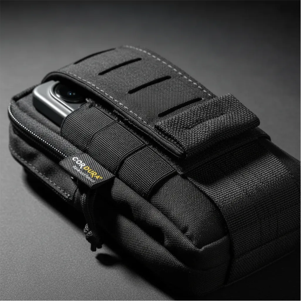 BOLSO COM PORTA CELULAR MULTI MISSÃO - PRETO