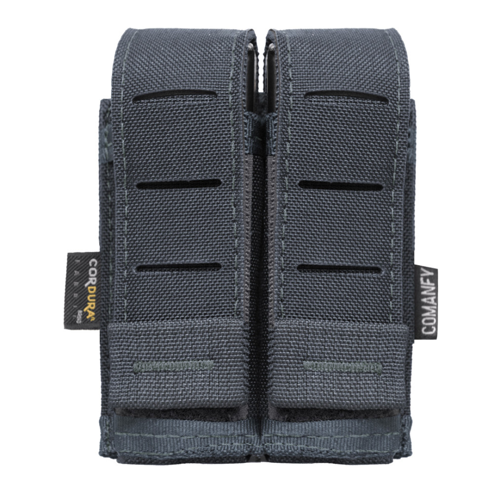 PORTA CARREGADOR DE PISTOLA DUPLO LASER CUT - CINZA PMESP