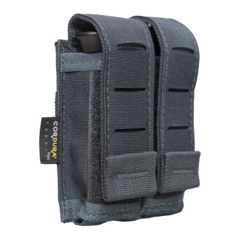 PORTA CARREGADOR DE PISTOLA DUPLO LASER CUT - CINZA PMESP