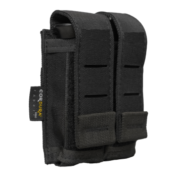 PORTA CARREGADOR DE PISTOLA DUPLO LASER CUT - PRETO PORTA CARREGADOR DE PISTOLA DUPLO LASER CUT - PRETO