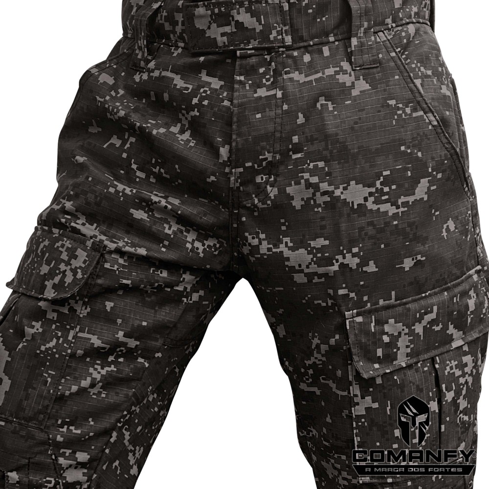 CALÇA TÁTICA EM RIPSTOP - CAMUFLADO DIGITAL URBANO