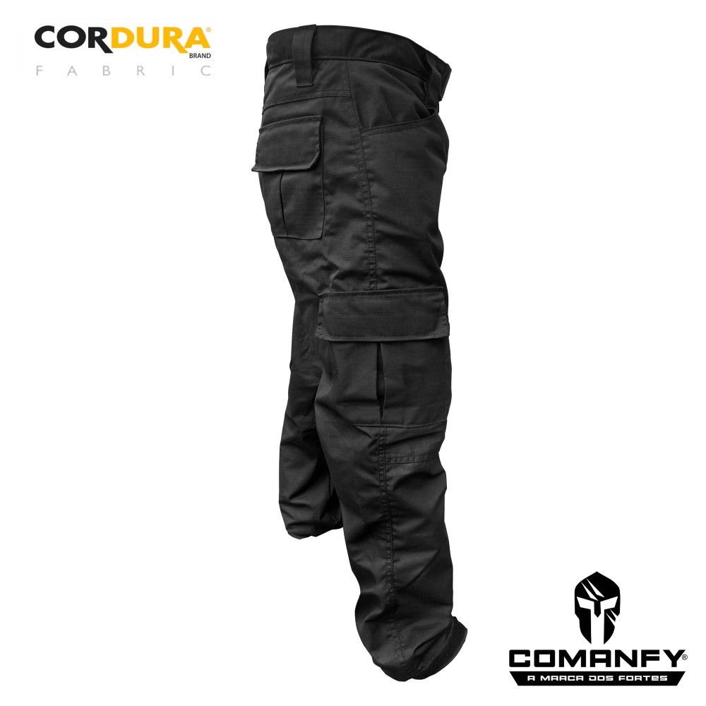 CALÇA TÁTICA EM CORDURA 500D - PRETO