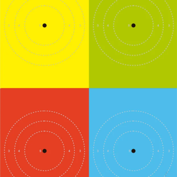 ALVO DE TIRO 4 CORES COMANFY - 25 UNIDADES