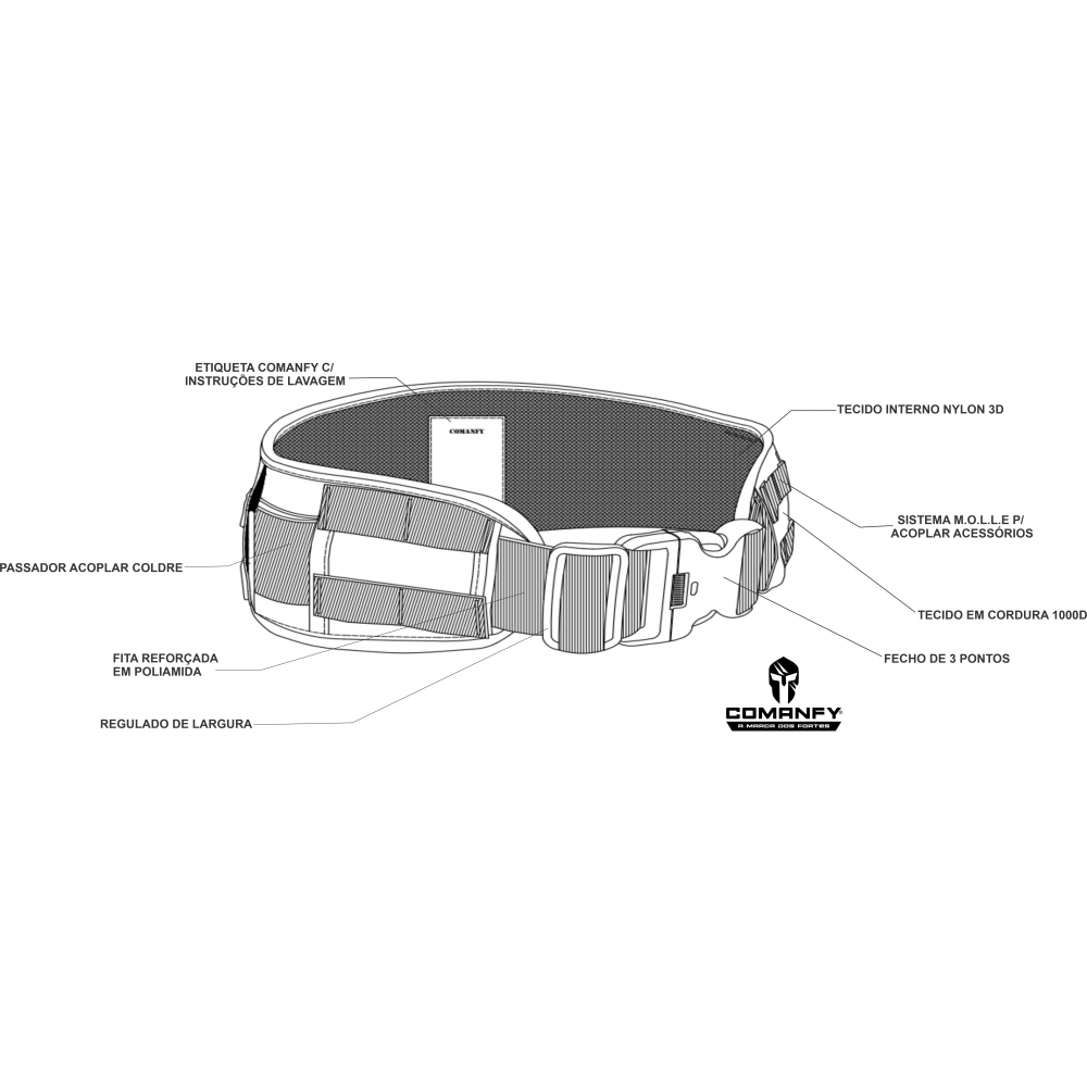 CINTO MODULAR COMANFY EM CORDURA® 1000D 