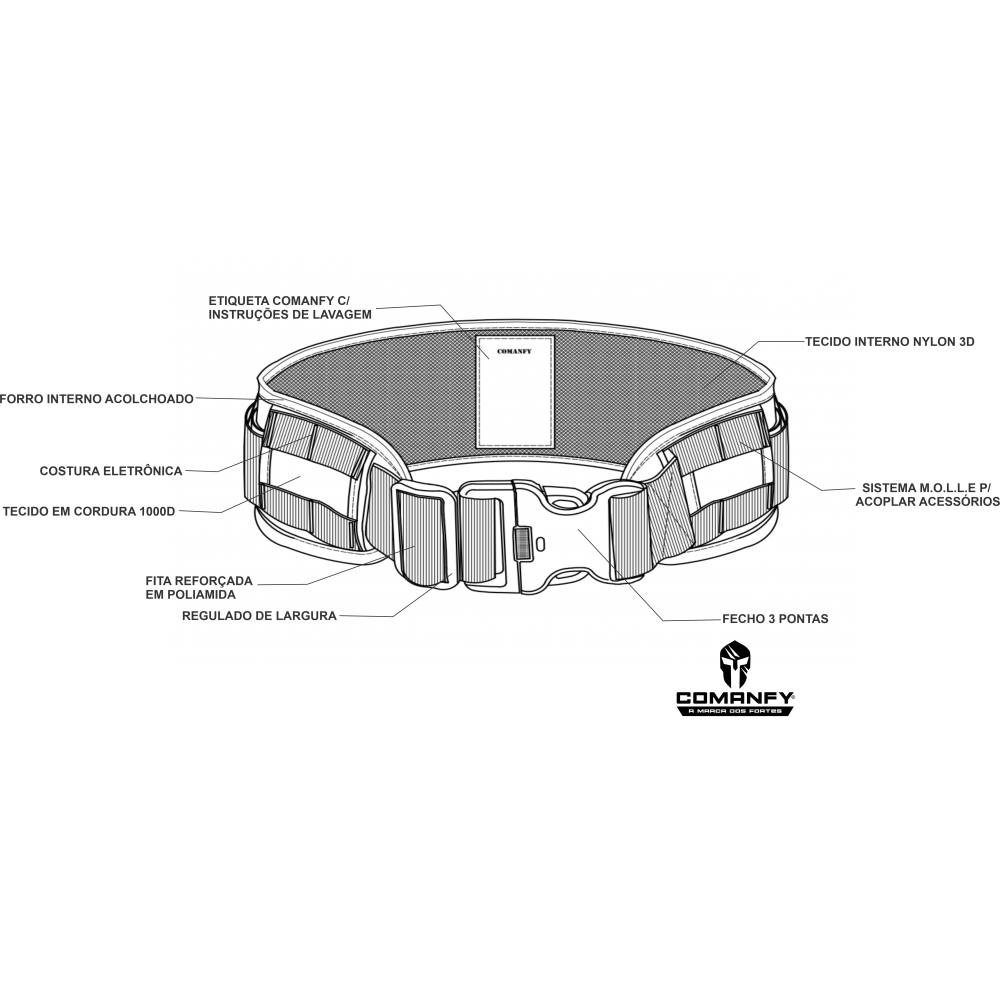 CINTO MODULAR COMANFY EM CORDURA® 1000D 